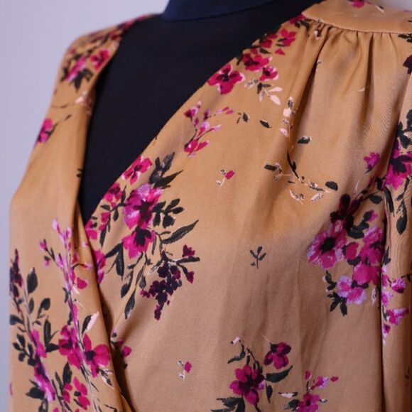 NWOT Rosemunde Floral Faux Wrap Blouse Sz XS - Picture 5 of 6